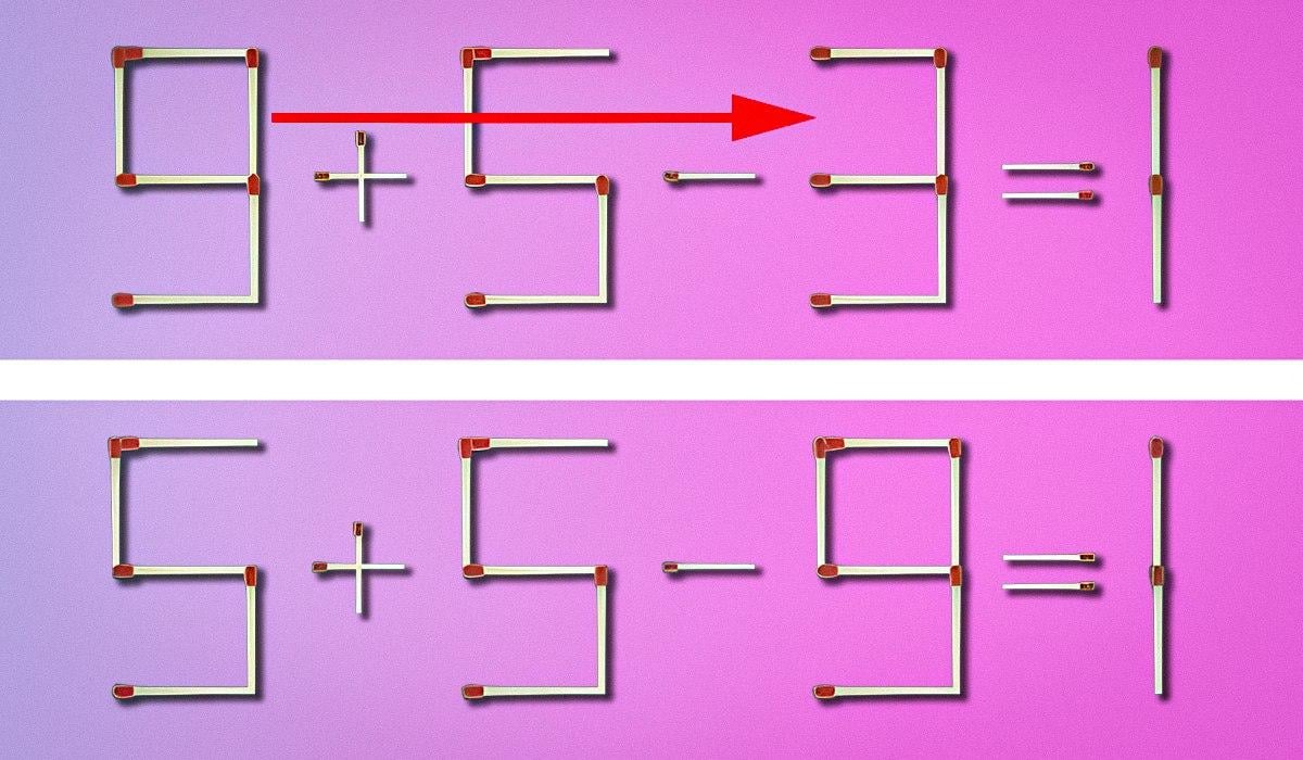 IQ test: musíte presunúť len jednu zápalku