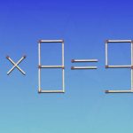 Rýchly IQ test: musíte odstrániť dve zápalky, aby bola rovnosť